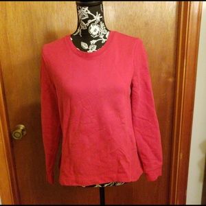 Banana Republic red peplum sweater